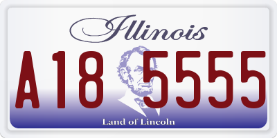 IL license plate A185555