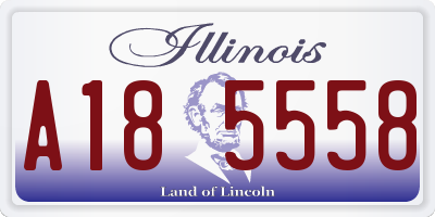 IL license plate A185558