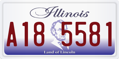 IL license plate A185581