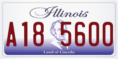IL license plate A185600