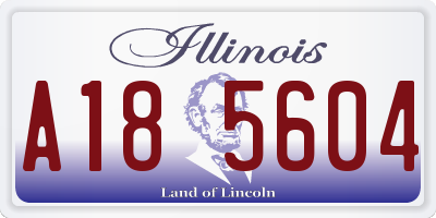 IL license plate A185604