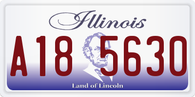 IL license plate A185630