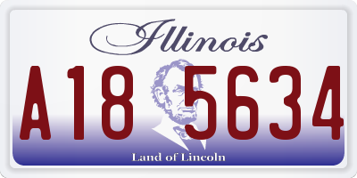 IL license plate A185634