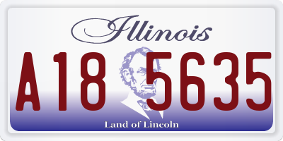 IL license plate A185635