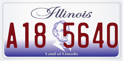 IL license plate A185640