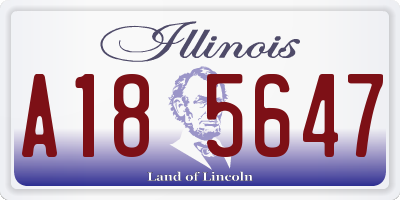 IL license plate A185647