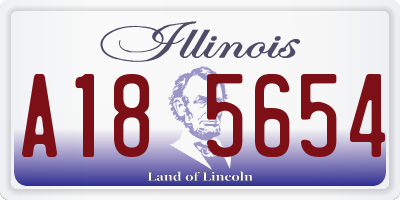 IL license plate A185654
