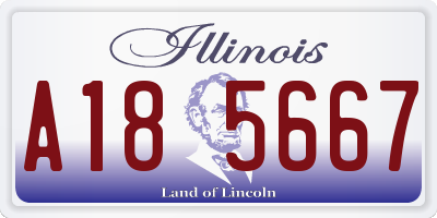 IL license plate A185667