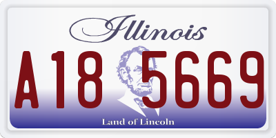 IL license plate A185669