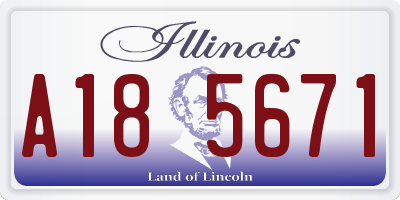 IL license plate A185671
