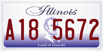 IL license plate A185672