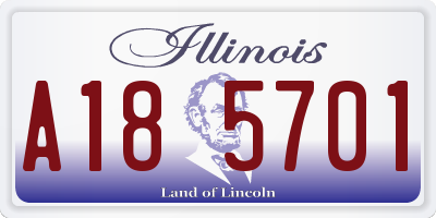 IL license plate A185701