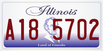 IL license plate A185702