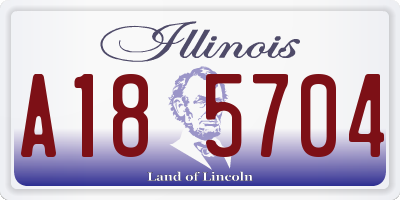 IL license plate A185704