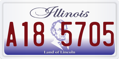 IL license plate A185705