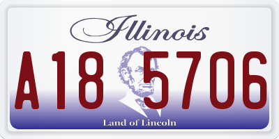 IL license plate A185706