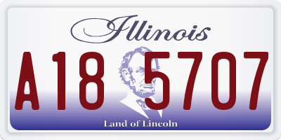 IL license plate A185707