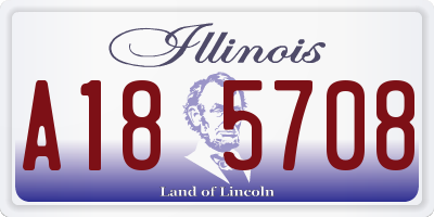 IL license plate A185708
