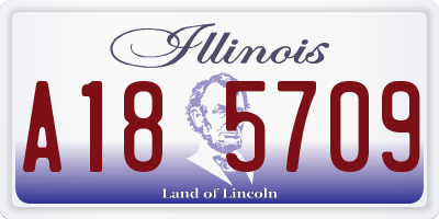 IL license plate A185709