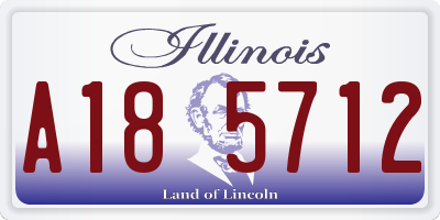 IL license plate A185712