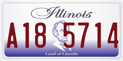 IL license plate A185714