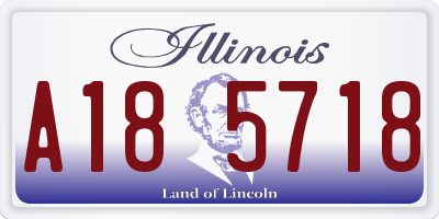 IL license plate A185718