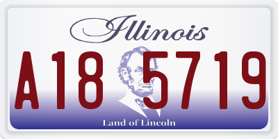 IL license plate A185719
