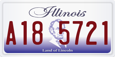 IL license plate A185721