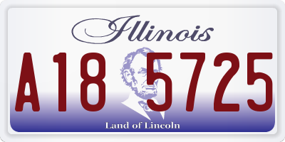 IL license plate A185725