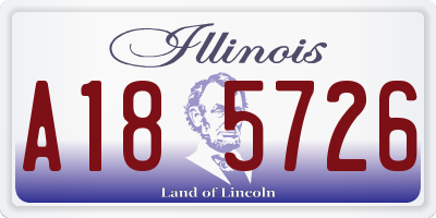 IL license plate A185726