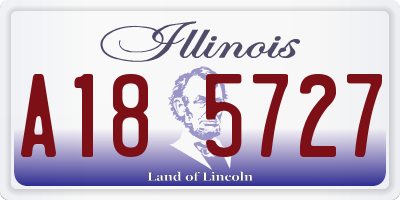 IL license plate A185727