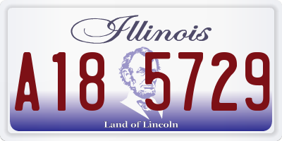 IL license plate A185729