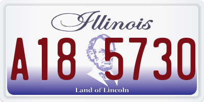 IL license plate A185730