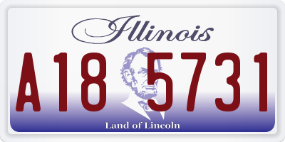 IL license plate A185731