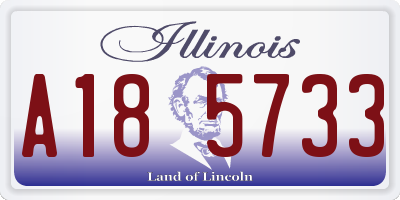 IL license plate A185733