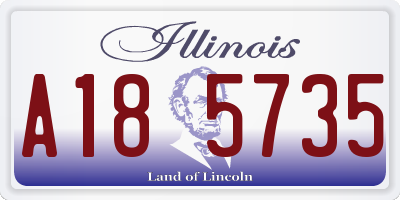 IL license plate A185735
