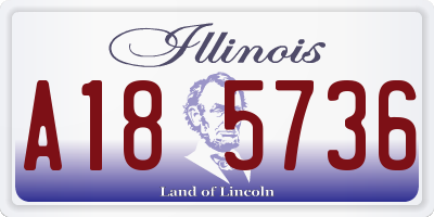 IL license plate A185736