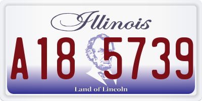 IL license plate A185739