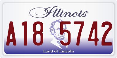 IL license plate A185742