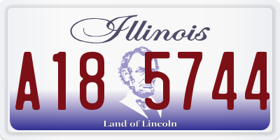 IL license plate A185744