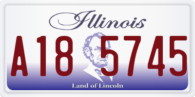 IL license plate A185745