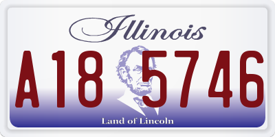 IL license plate A185746