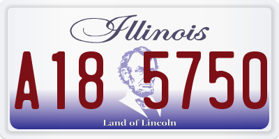 IL license plate A185750