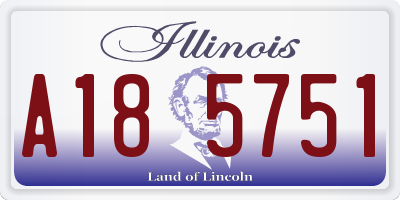 IL license plate A185751