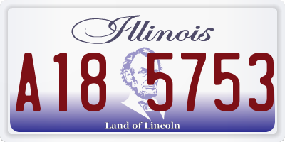 IL license plate A185753