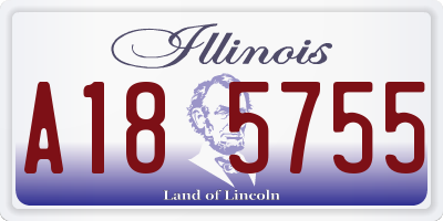 IL license plate A185755