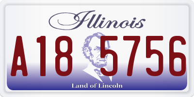 IL license plate A185756
