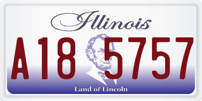 IL license plate A185757