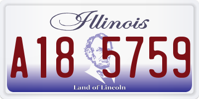 IL license plate A185759
