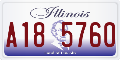 IL license plate A185760